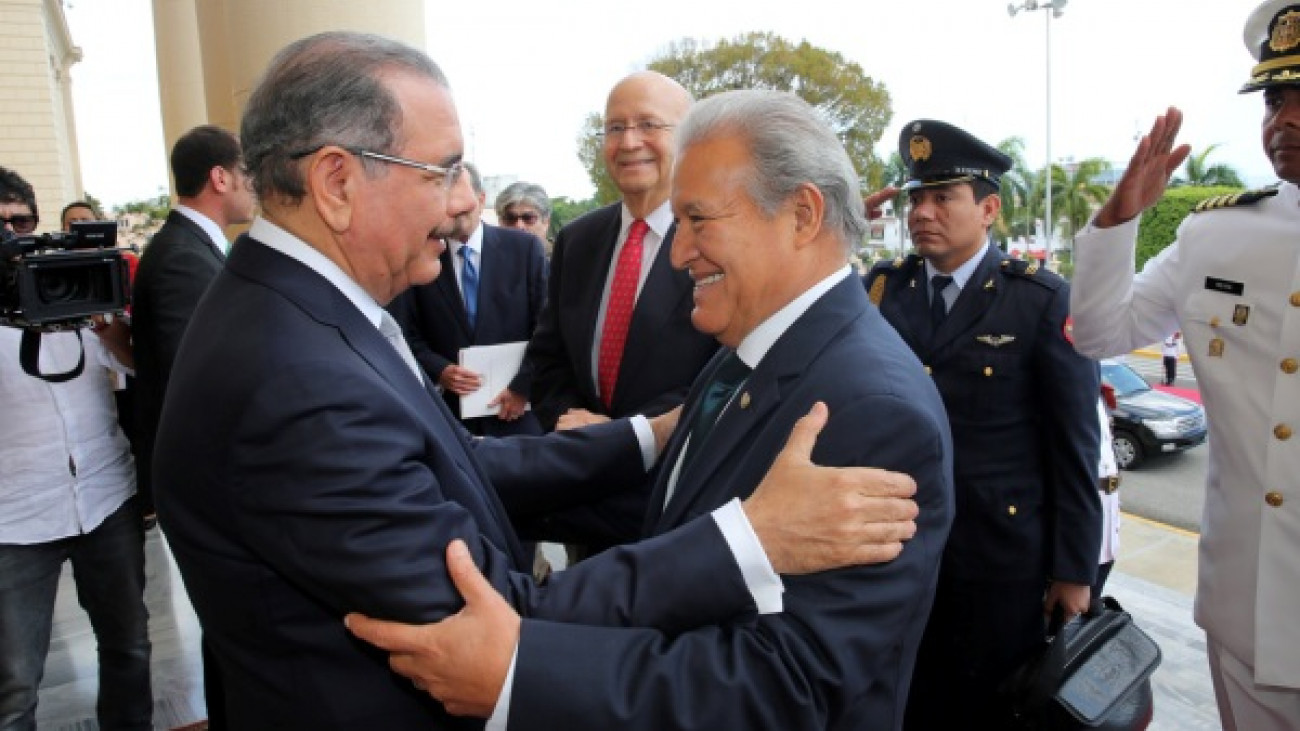 Danilo Medina y el nuevo presidente de El Salvador Sánchez Cerén