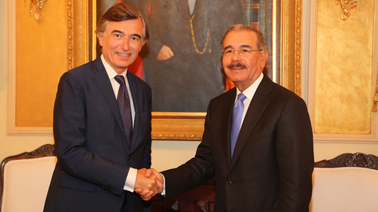 Danilo Medina y Philippe Douste-Blazy