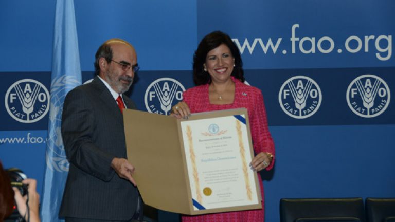 Vicepresidenta Margarita Cedeño y José Graziano da Silva, director general de la FAO