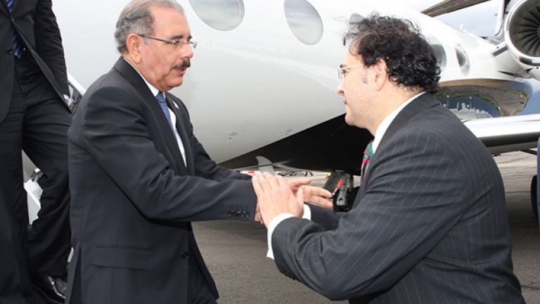 Presidente Danilo Medina llega a Costa Rica