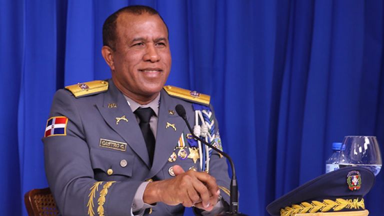 El jefe de la Policia, mayor general Manuel Castro Castillo