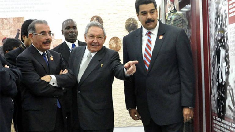 Presidente Danilo Medina junto a los mandatarios de Cuba, Raúl Castro y de Venezuela, Nicolás Maduro