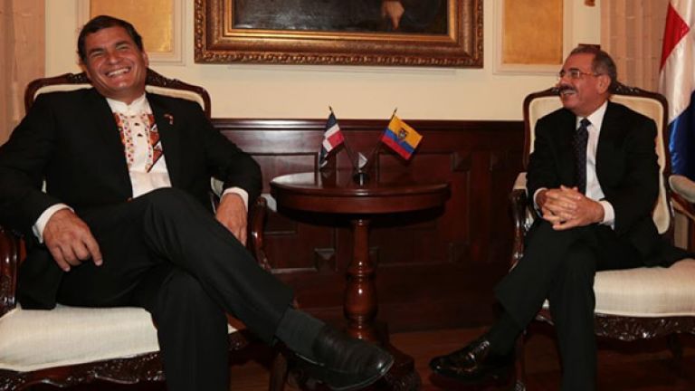 Danilo Medina y Rafael Correa