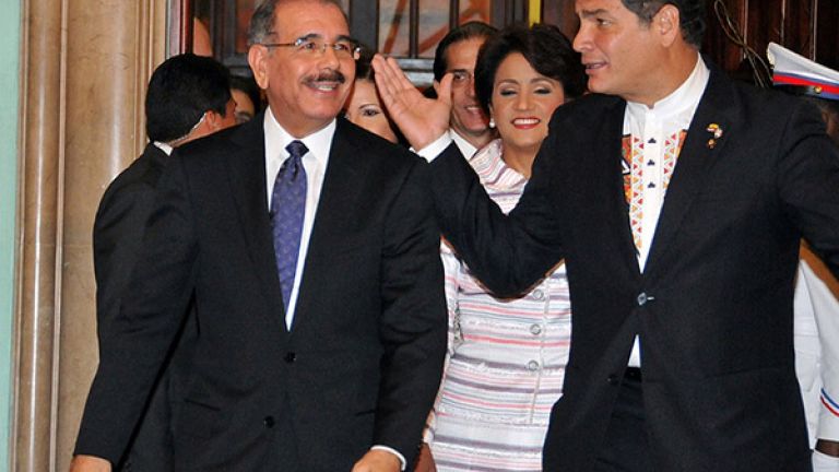Danilo Medina y Rafael Correa