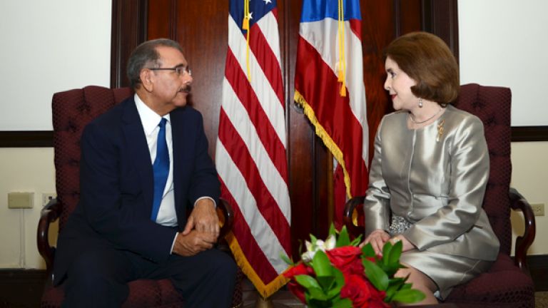 Danilo Medina y Sila María Calderón