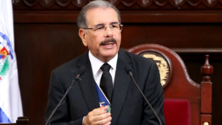 Presidente Danilo Medina durante su rendición de cuentas en el Congreso Nacional