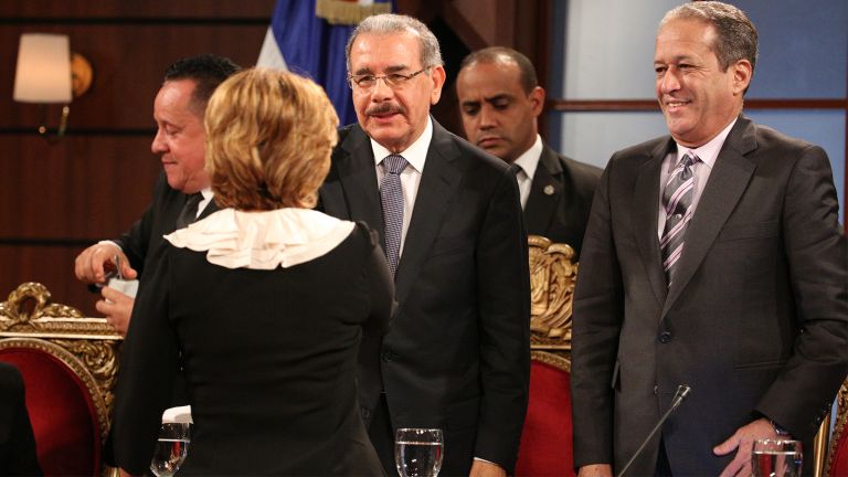 Danilo Medina saludo a los aspirantes 