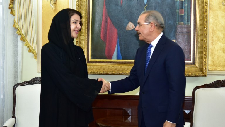 Presidente Danilo Medina recibe a ministra de Estado para Cooperación Internacional de Emiratos Árabes Unidos, Reem Al Hashimi