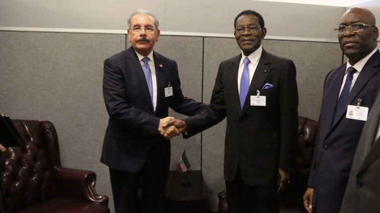 En Nueva York, Danilo Medina se reúne con presidente República Guinea Ecuatorial, Obiang Nguema