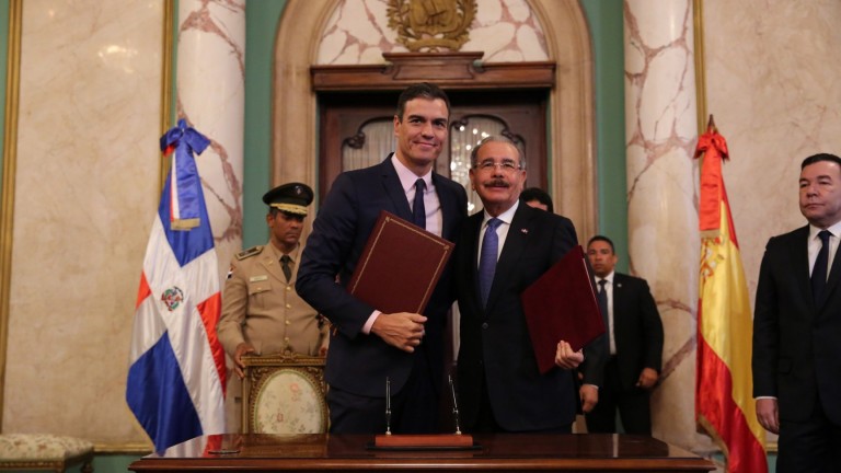 Presidentes Pedro Sánchez y Danilo Medina