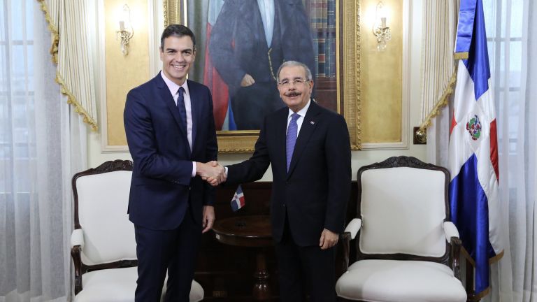 Presidente Danilo Medina recibe al presidente del Gobierno Español Pedro Sánchez
