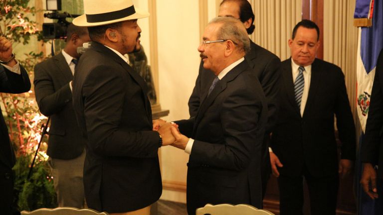 Danilo Medina y Wason Brazobán 