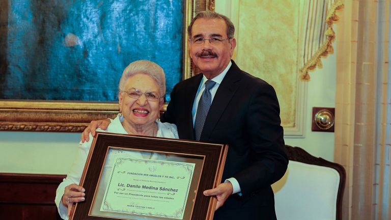 Danilo Medina y María Cristina Camilo