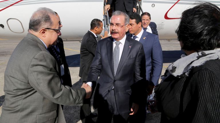 Presidente Danilo Medina llega a Guatemala