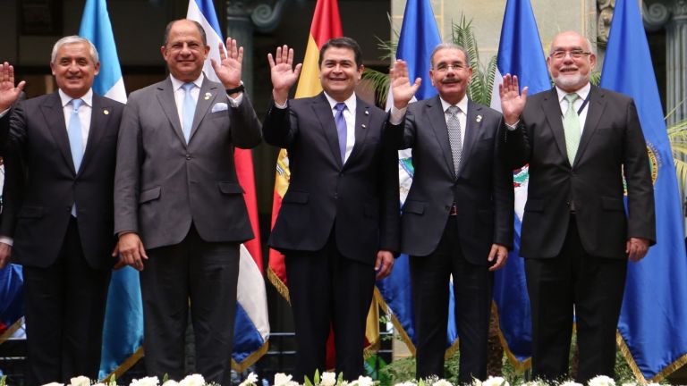 Presidente Danilo Medina junto los jefes de Estado participantes en la cumbre