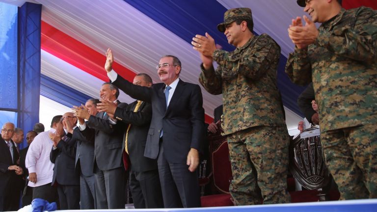 Presidente Danilo Medina en el palco presidencial