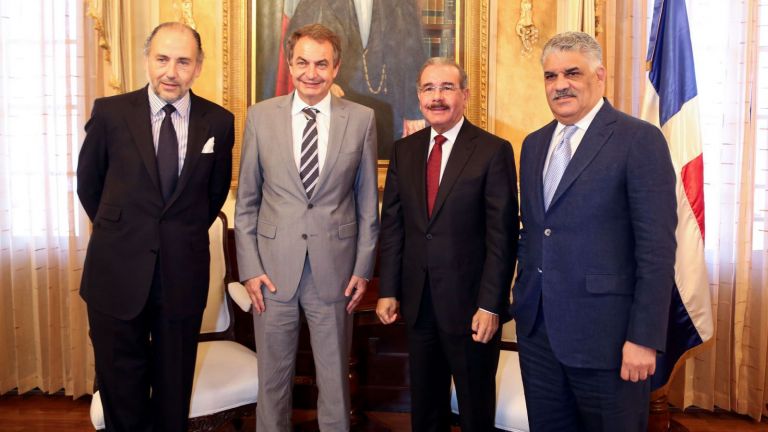 Danilo Medina, José Luis Rodríguez Zapatero, Miguel Vargas