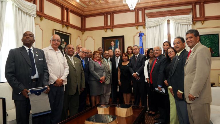 Presidente Danilo Medina, junto a los ejecutivos del CDP