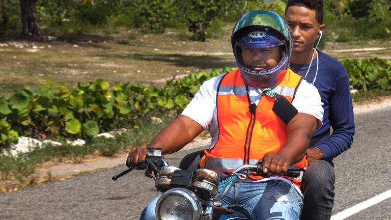 Motoconcista de Santo Domingo.