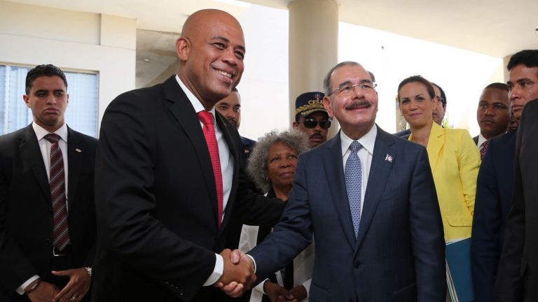 Encuentro en Barahona entre el presidente Danilo Medina y el presidente haitiano.