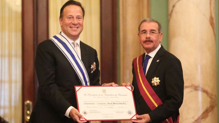 DM y el presidente de Panamá, Juan Carlos Varela 