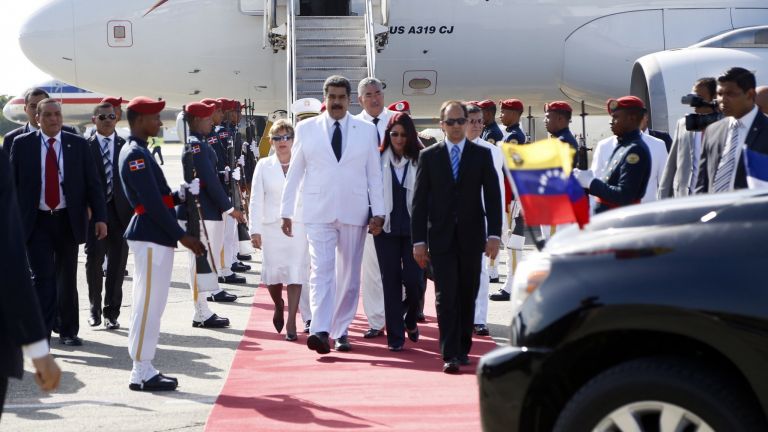 Nicolás Maduro a su llegada al país 