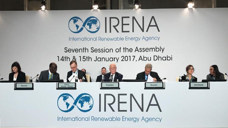 Antonio Isa Conde, ministro de Energía y Minas en  el Séptimo Período de Sesión de la Asamblea de la Agencia Internacional de Energía Renovable (IRENA)