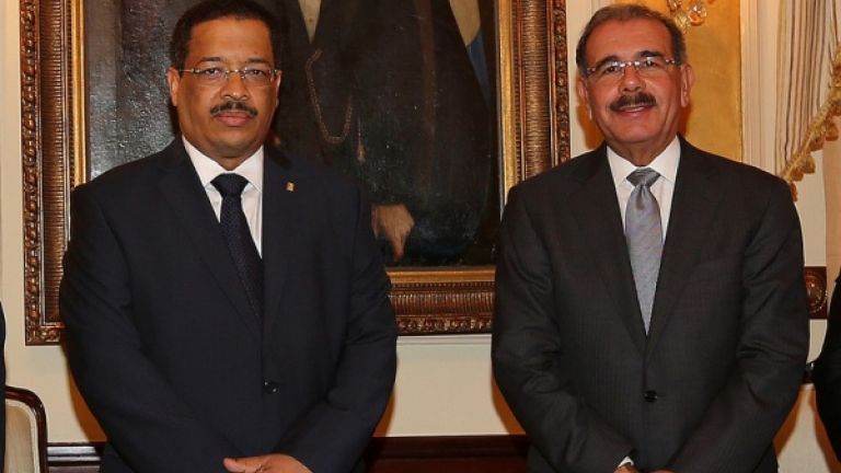 Danilo Medina junto a  Roberto Rosario Márquez