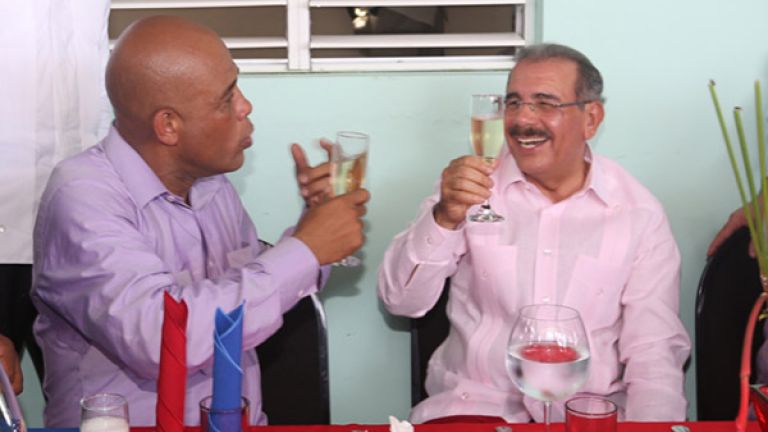 Presidente Danilo Medina y su homólogo de Haití Michel Martelly